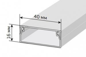 картинка 40х16 Кабель-канал (56м/уп) от магазина Паритет-Центр