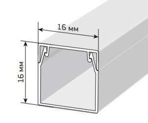 картинка 16х16 Кабель-канал (120м/уп) от магазина Паритет-Центр