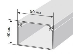 картинка 60х40 Кабель-канал (40 м/уп.) от магазина Паритет-Центр